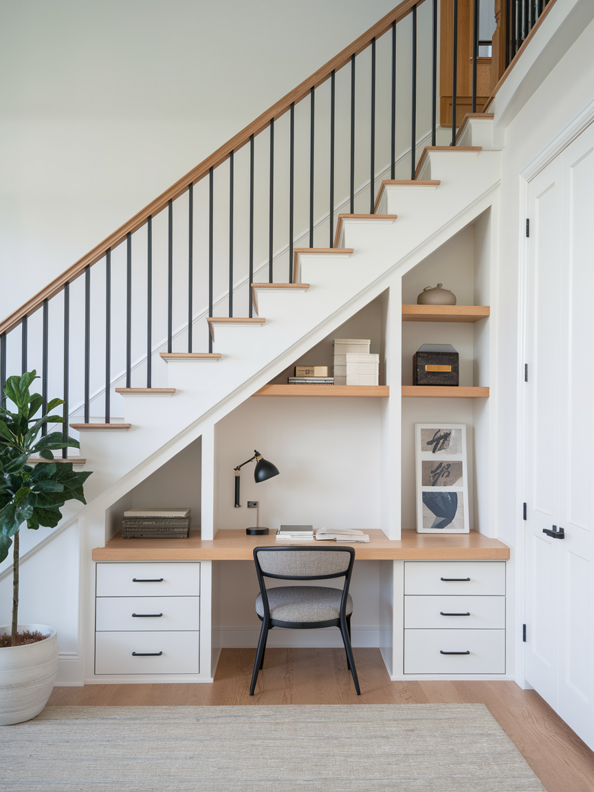 6 ý tưởng tận dụng gầm cầu thang vừa đẹp vừa hữu dụng - 2 6 ý tưởng tận dụng gầm cầu thang vừa đẹp vừa hữu dụng - 2